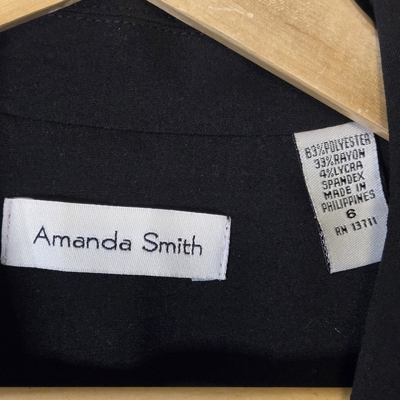 Amanda Smith Women's Size 6 Black Blazer Rn 13711 - Picture 4 of 9